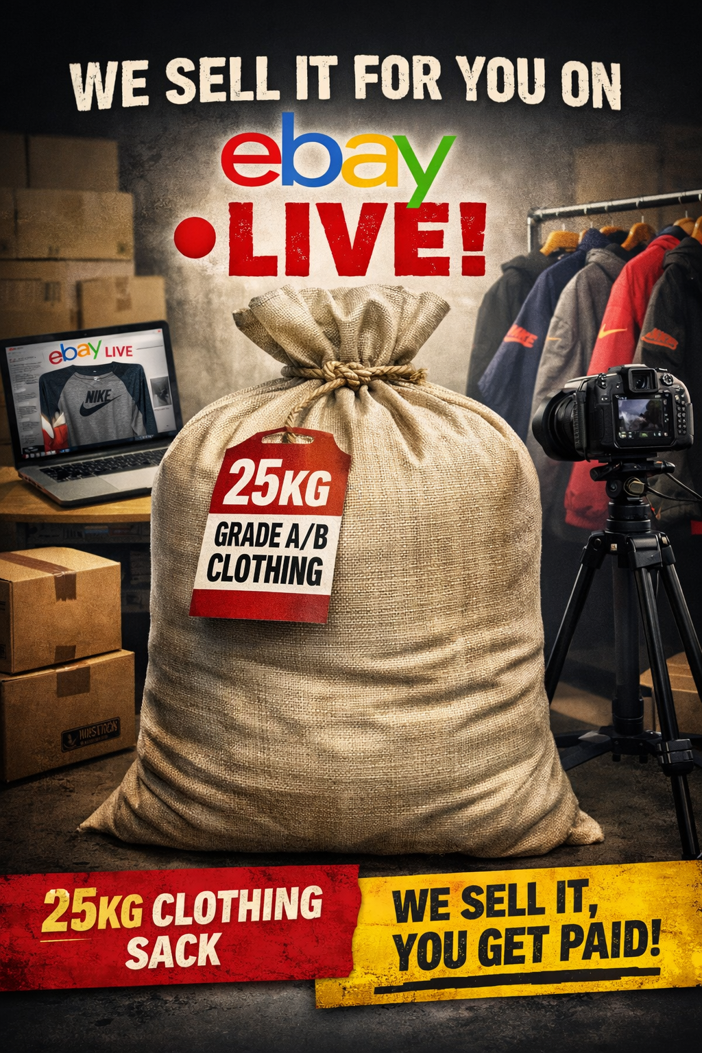 25KG Reseller Profit Pack – Stock + Live eBay Selling Included